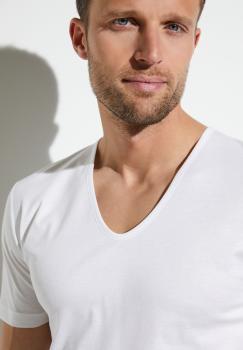 Preview: Zimmerli - Sea Island - Shirt Short Sleeve V-Neck