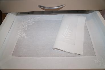 Preview: ERI Textiles - Farn mit gefassten Hohlsaum