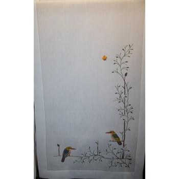 Preview: ERI Textiles - Vögel mit gefassten Hohlsaum