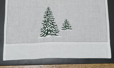 Preview: ERI Textiles - Winterwald mit gefasstem Hohlsaum