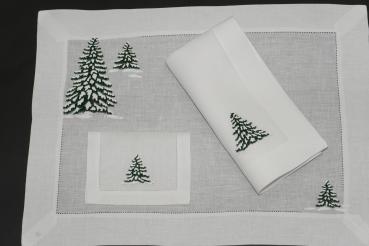 Preview: ERI Textiles - Winterwald mit gefasstem Hohlsaum
