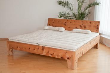 Preview: Moosburger Rosshaar-Manufactur Massivholzbett Domino