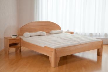 Preview: Moosburger Rosshaar-Manufactur Massivholzbett Rustica