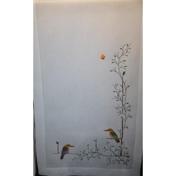 ERI Textiles - Vögel mit gefassten Hohlsaum