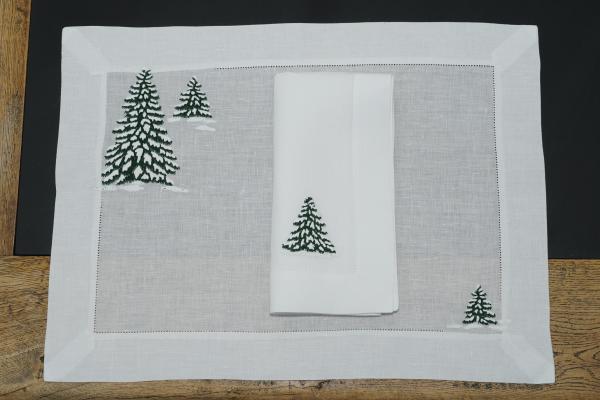 ERI Textiles - Winterwald mit gefasstem Hohlsaum