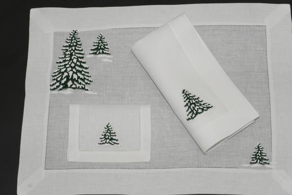 ERI Textiles - Winterwald mit gefasstem Hohlsaum