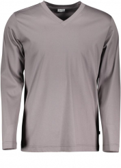 Zimmerli - Supreme Green Cotton T-Shirt Long Sleeve V-Neck 