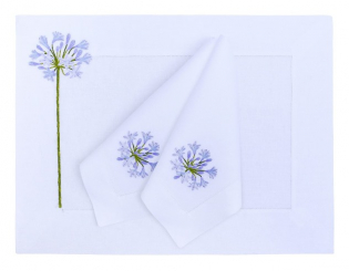 ERI Textiles - Agapanthus mit Hohlsaum 
