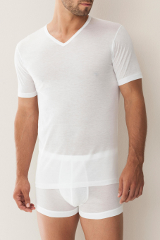 Zimmerli - Royal Classic Shirt Short Sleeve V-Neck 